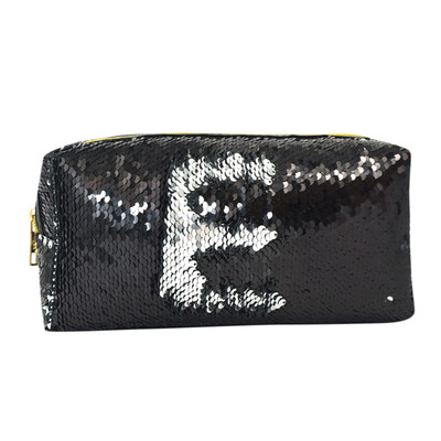 

〖Follure〗Mermaid Sequin Pencil Case Cosmetic Makeup Coin Pouch Storage Zipper Purse Black