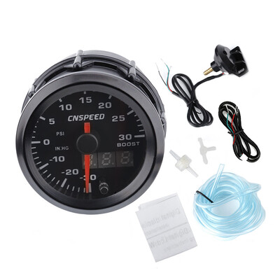 

Car 7 Color Round Type 2" 52mm Universal Boost Pressure Gauge Automotive 12V Pointer Meter