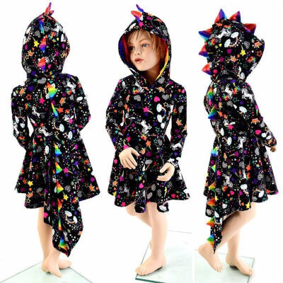 

Canis Toddler Kids Baby Girl Dinosaur Cosplay Party Dress Hoodie Skirt Sundress