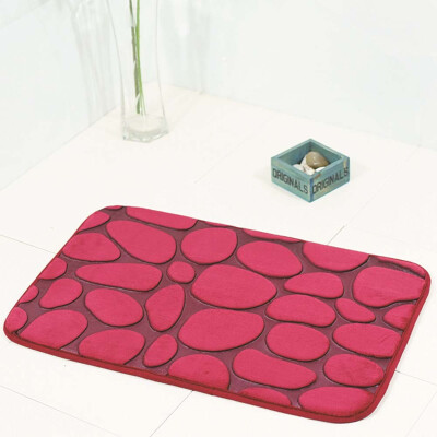 

Gobestart Rugs Pebble Memory Foam Bath Mat Carpet Floor Mats Kitchen Bathroom Carpet Decor