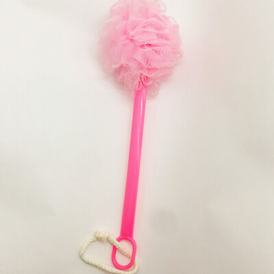 

New Soft Gauze Mesh Rubbing Back Shower Brushes Long Handle Bath Flower Scrubbing Bath Ball Bathroom Shower Supplies