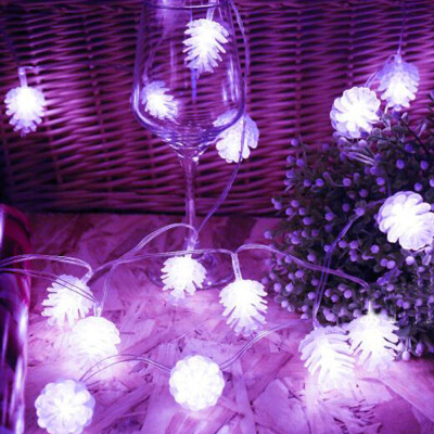 

〖Follure〗Solar Pine Cone Light Christmas Lights Decoration Outdoor Waterproof Lamp 20 LED