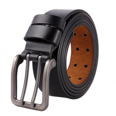 

leather strap male buckle belts for men authentic girdle trend mens belts ceinture Fashion designer double beard needle buckle