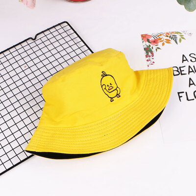

Double-sided wearing fisherman hat female Korean tide-proof visor hat male spring summer Japanese summer Korean student cap