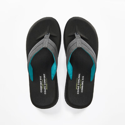 

FSD flip-flops with non-slip wear casual black soft bottom summer pinch outdoor tide slippers 15449