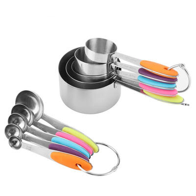 

Greensen 10pcs Measuring Cups&Spoons Stainless Steel Kitchen Tool Baking Teaspoon
