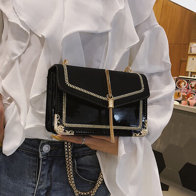 

New small bag texture small square bag female bag new 2019 fashion Messenger bag wild ins super fire chain bag
