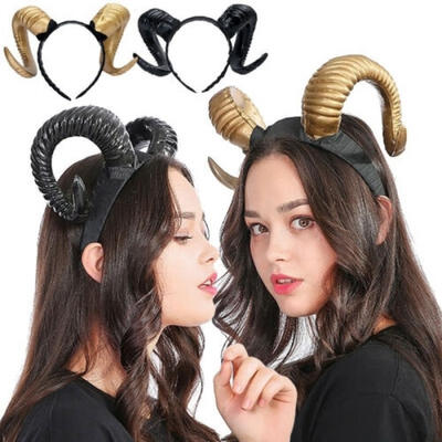 

Halloween Christmas Handmade Horn Sheep Headband Accessory Demon Evil Gothic Lolita Cosplay prop