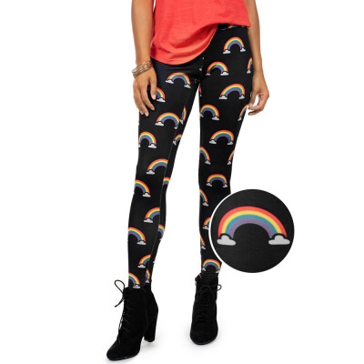 

Tailored Womens Fashion Rainbow Print Leggings Tights Pants