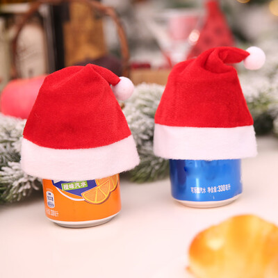 

Tailored 1Pc Mini Christmas Apple Wine Bottle Caps Santa Claus Hat Table Home Xmas Gift