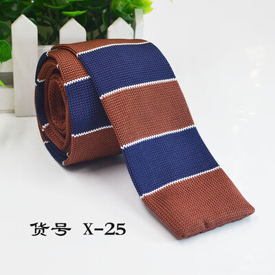 

Knit flat striped tie 5CM narrow section mens business tie direct