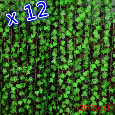 

12pcs Artificial Ivy Leaves Flower Home Decor Wedding Decoration Fake Artificial Plants New