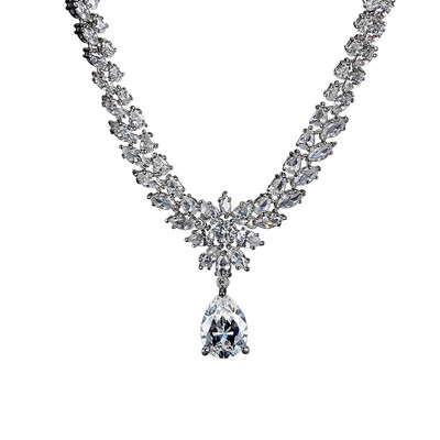 

European&American retro palace water drop exaggerated necklace female temperament clavicle chain personality matching neck cha