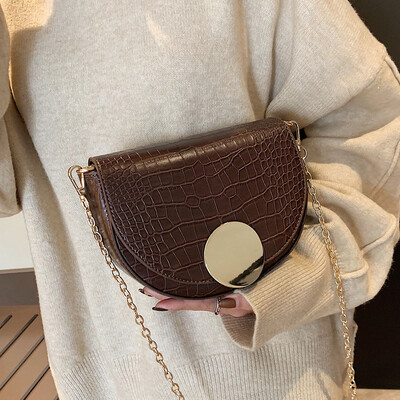 

Fashion crocodile pattern retro chain bag on the new Sen small bag female 2019 new wave Korean version of the chic Messenger bag