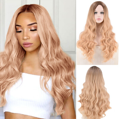 

〖Follure〗Womens Fashion Wig Gold Synthetic Hair Long Wigs Wave Curly Wig