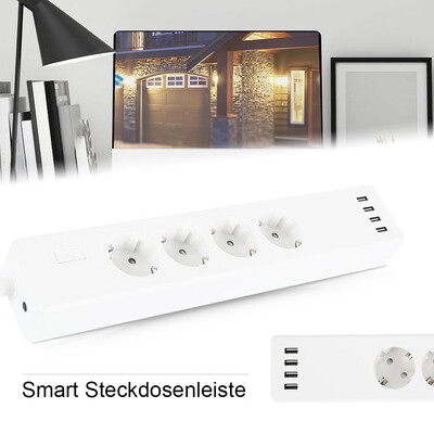 

EU 4 Socket 4 USB Charging Ports Power Strip Socket Charger For Smartphones Tablets Household Appliances