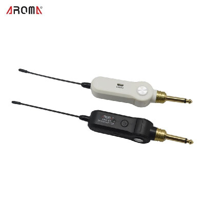 

AROMA ARU-03 UHF Wireless Audio Transmission System Transmitter Receiver Built-in Rechargeable Lithium Battery Max 20M Transmissi