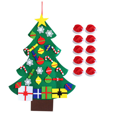 

〖Follure〗DIY Felt Christmas Tree Set With Ornaments For Kids Xmas Gifts Door Wall Hanging