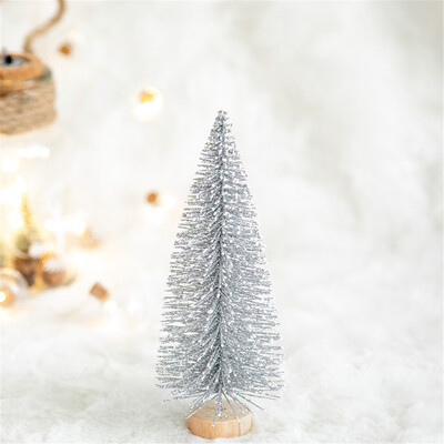 

Gobestart Mini Christmas Tree With Wood Base Desktop Xmas Tree Ornaments Home Party Decor