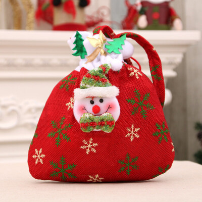 

Tailored Christmas Candy Bag Santa Claus Snowmen Gift Bag Children Storage Bag