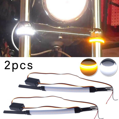 

2pcs Motorcycle LED Fork Turn Signal Light Lamp For Sportsbike Cruiser Blinkers