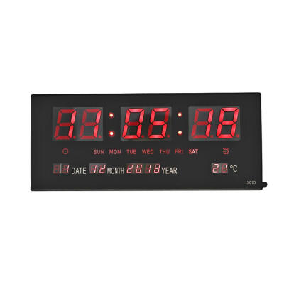 

USB Digital Alarm Clock Backlight Snooze Mute Voice Calendar Desktop Clock