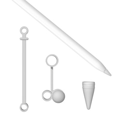

〖Follure〗Silicone Cover with Charging Caps Holders&Protective Nib Covers for Apple Pencil