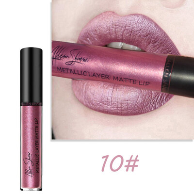 

Shimmers Liquid Lipstick Waterproof Mermaid Lip Gloss Glitter Metallic Cosmetics