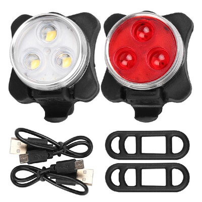 

Bike Light Set Waterproof USB Rechargeable Bicycle Front&Rear Lights Cycling Headlight Taillight