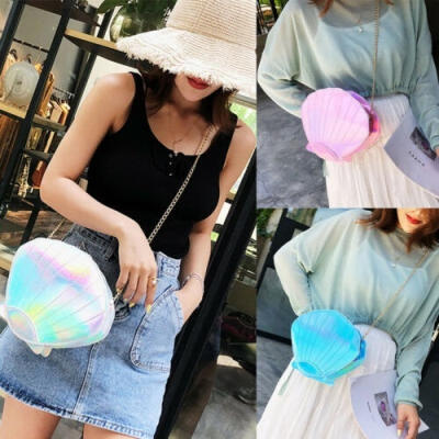 

Fashion Ladies Laser Shell Shape Chain Shoulder Bag Purse Women Crossbody Bag