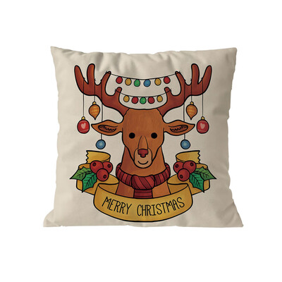 

Tailored Merry Christmas Pillow Cases Soft Sofa Cushion Cover Home Decor Pillow Core