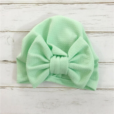 

Newborn Baby Kid Soft Cotton Turban Bunny Ear Hat Head Wrap Knot Headband Cap