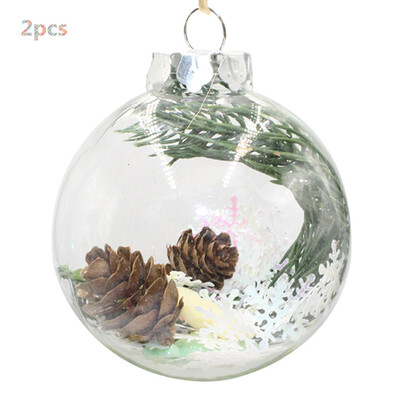 

Toponeto 2Pcs Christmas Tree Pendant Hanging Home Ornament Christmas Decoration Ball