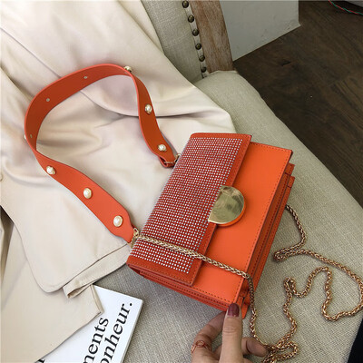 

Qiao Bani 2019 new Korean chic fashion studded flip bag shoulder slant diagonal trend handbags a generation