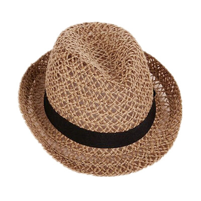 

Lady Summer Travel Straw Bohemian Jazz Hats Beach Sun Hat Solid Caps