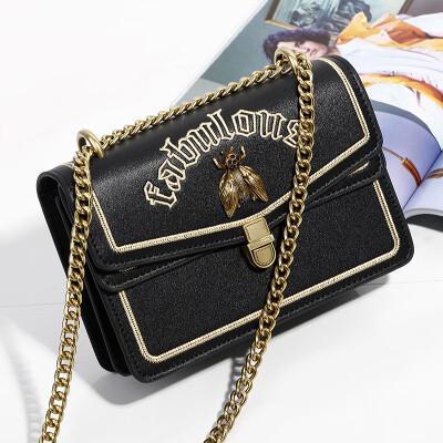 

Bag female 2019 new small square bag fashion shoulder Messenger bag female chain Thai bee bag handbag