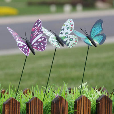 

Greensen 25pcs Simulation Luminous Butterfly Gardening Flower Arrangement Decorative Potted Bonsai Decor