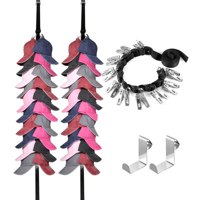 

Gobestart New Baseball Cap Rack Hat Holder Rack Home Organizer Storage Door Closet Hanger