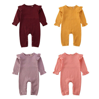 

Newborn Baby Girl Polka Dot Romper Cotton Jumpsuit Toddler Bodysuit Clothes