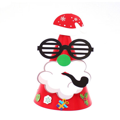 

Toponeto Christmas Decorations Cartoon Children Christmas Hat Cardboard Children Hat
