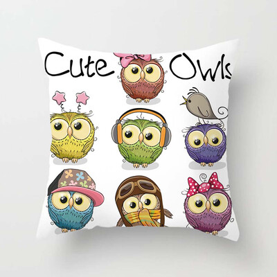 

Cartoon Animal Owl Cushion Covers Sofa Bed Throw Pillow Case Children Home Decor