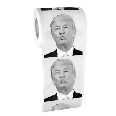 

Novelty Donald Trump Kiss Printed Toilet Paper Roll Prank Joke Napkin Gift