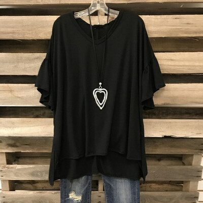 

Nomeni Womens Casual Soild V Neck Short Sleeve Daily Fasion Culb Shirt Tops Blouse