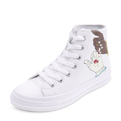 

WEI ZHI DIAN Womens High-top Shoes Casual Canvas Shoes Breathable Shoes 1910
