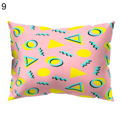 

Color Block Geometric Pattern Pillow Cover Cushion Case Home Sofa Hotel Decor