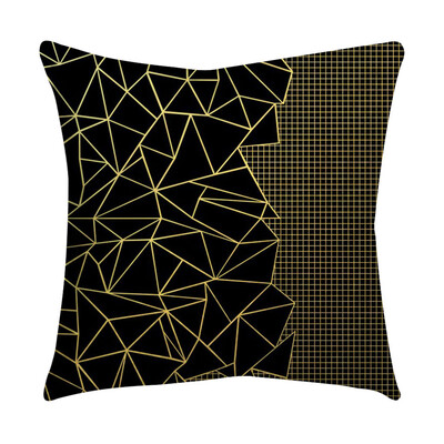 

〖Follure〗Rose Black Gold Cushion Cover Square Pillowcase Home Decoratio