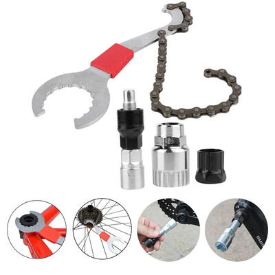 

Greensen 3 in 1 Portable Steel Bicycle Bike Freewheel Wrench Spanner Chain Remover Screw Repair Tool