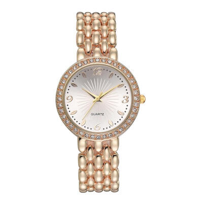 

Quartz Watch Women Steel Bracelet Crystal Simple Analog Dress Wristwatches