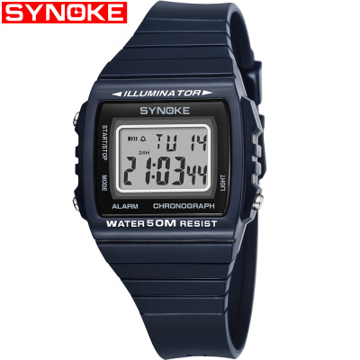 

SYNOKE 9708 Sport Watch Fashion Watch LED Digital Alarm Luminous Stopwatch Timing Waterproof Sport Band