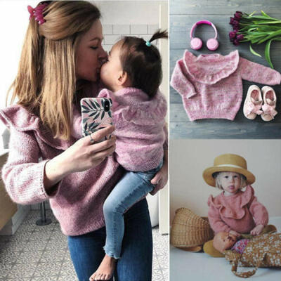 

Newborn Baby Girl Autumn Sweater Tops Ruffle Knitted Warm Coat Outerwear Clothes